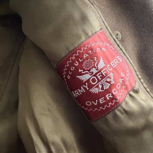 NEW Unworn WWII 1942 Army Officers Overcoat Wool Pea Coat Size 37R Short Mens S - Picture 6 of 9